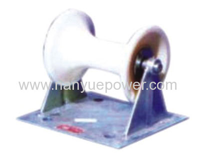 Multi-roller pithead cable protection roller pulley block