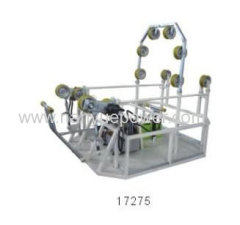 Two Conductors Bundle Line Cart inspection trolleys for overhead transmission lines construction