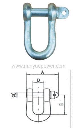 10~300kN High strength tensile wire connector D shackles