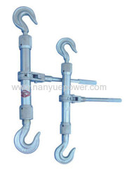 Sleve type double hook ratchet turnbuckle tighten up the steel wire rope