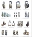 Aluminous alloy MC nylon sheave snatch pully blocks hoisting tackle sag pulley blocks