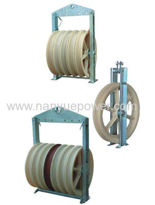 Conductor stringing cable pulley blocks for power distribution electricity transmission line stringing tools accessories