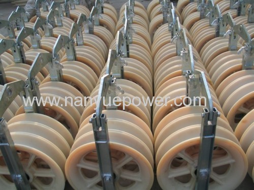 508mm Diamater Stringing Pulley Blocks for Two Bundled Conductors Overhead Line