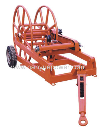 Take-up reel winder and carriage steel wire rope reel winder reel carrier for conductor stringing puller tensioner