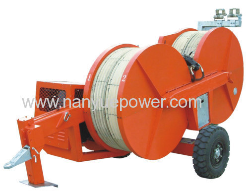 Twin double bundled conductor cable puller tensioner overhead power transmission lines cable tension stringing equipment