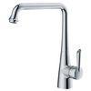 Polished Chrome Kitchen Sink Water Faucet , Deck Mounted One Hole Kitchen Faucet