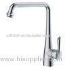 Polished Chrome Kitchen Sink Water Faucet , Deck Mounted One Hole Kitchen Faucet
