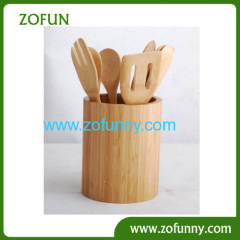 Bamboo kitchen item holder