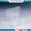 Transparent plastic food container