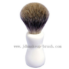 White Resin Handle Shaving Brush