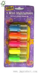 5pc mini highlighters marker pen