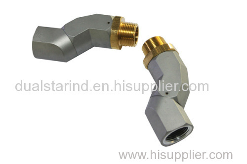 Swivel adaptors for gas or diesel machine, made out zinc and brass alloy.