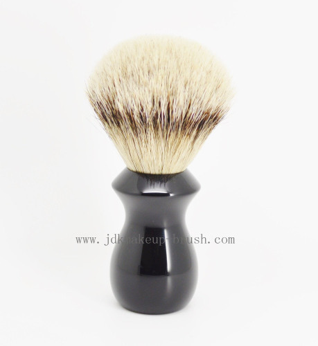 Shaving brush with black resin handle