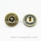 black custom metal press snap button for leather