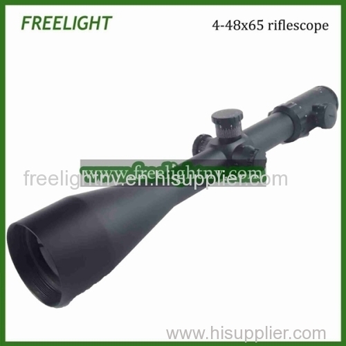Long Eye Relief 30mm Riflescope Side focus 4-48x65mm Long Range Riflescope