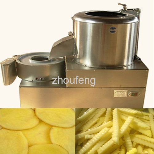 Potato washing peeling and cutting machine