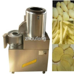 Stainless potato washing peeling and cutting machine
