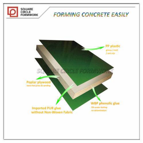 720x500mm repeatable shuttering PP plastic plywood