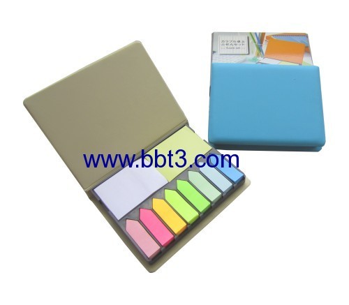 2014 New promotional PU cover plastic sticky notes box