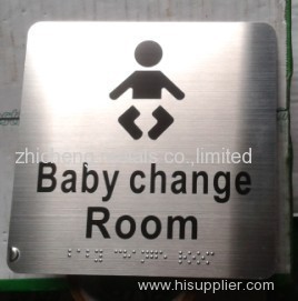 braille sign plate for baby