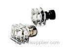 19mm / 25mm Crystal Curtain Finials , Three Layers Glass Curtain Rod Ends