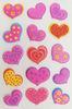 Personalized Heart Shaped Stickers Red Pink Foam Nontoxic