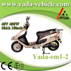 48v 450w 20ah 10inch drum brake sport style electric scooter motorcycle (yada em1-2)