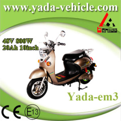 48v 800w 20ah 10inch drum brake mini fashion style electric scooter motorcycle (yada em3)