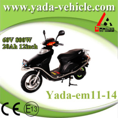 60v 800w 20ah 12inch drum disc brake mini sport style electric scooter motorcycle (yada em11-14)