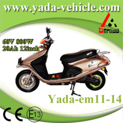 60v 800w 20ah 12inch drum disc brake mini sport style electric scooter motorcycle (yada em11-14)