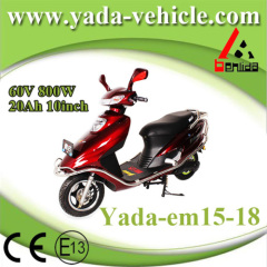 60v 800w 20ah 10inch drum disc brake mini sport style electric scooter motorcycle (yada em15-18)