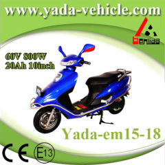 60v 800w 20ah 10inch drum disc brake mini sport style electric scooter motorcycle (yada em15-18)