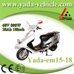 60v 800w 20ah 10inch drum disc brake mini sport style electric scooter motorcycle (yada em15-18)