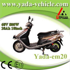 60v 800w 20ah 10inch drum disc brake mini sport style electric scooter motorcycle (yada em19-20)