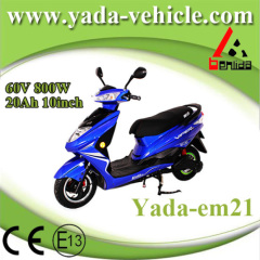 60v 800w 20ah 10inch disc brake mini sport style electric scooter motorcycle (yada em21)