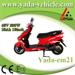 60v 800w 20ah 10inch disc brake mini sport style electric scooter motorcycle (yada em21)