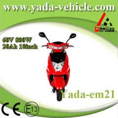 60v 800w 20ah 10inch disc brake mini sport style electric scooter motorcycle (yada em21)