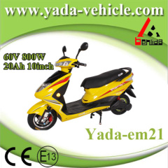 60v 800w 20ah 10inch disc brake mini sport style electric scooter motorcycle (yada em21)