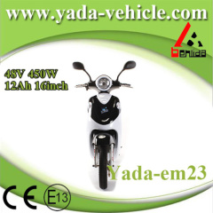 48v 450w 12ah 16inch drum brake sport style electric scooter motorcycle (yada em23)