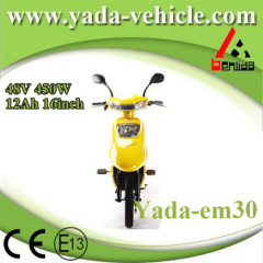 48v 450w 12ah 16inch drum brake sport style electric scooter motorcycle (yada em30)