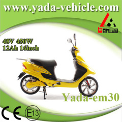 48v 450w 12ah 16inch drum brake sport style electric scooter motorcycle (yada em30)