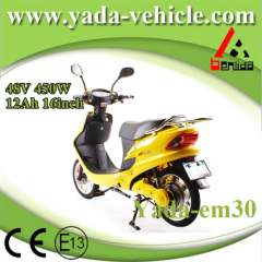 48v 450w 12ah 16inch drum brake sport style electric scooter motorcycle (yada em30)