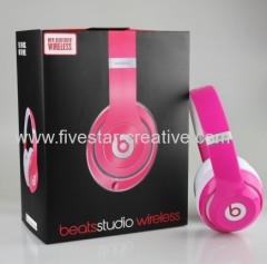 beats wireless earphones pink