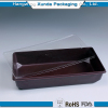 Rectangular disposable plastic food containers