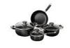 Aluminum Black Nonstick Pan Set 7 Piece Stamped Cookware OEM