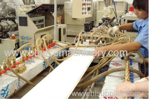 Plastic panel production line