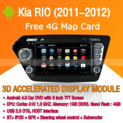 Android Car DVD Player GPS Navigation Wifi 3G for Kia RIO 2011 2012 Bluetooth Touch Screen