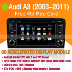 Android Car DVD Player GPS Navigation Wifi 3G for Audi A3 2003-2011 Bluetooth Touch Screen