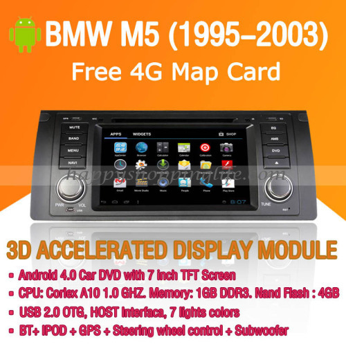 Android Car DVD Player GPS Navigation Wifi 3G for BMW M5 1995-2003 Bluetooth Touch Screen