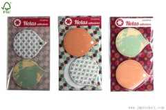 die cut adhesive notes with water drop shape